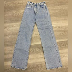 Abercrombie & Fitch high rise wide leg leans, 24 / 00